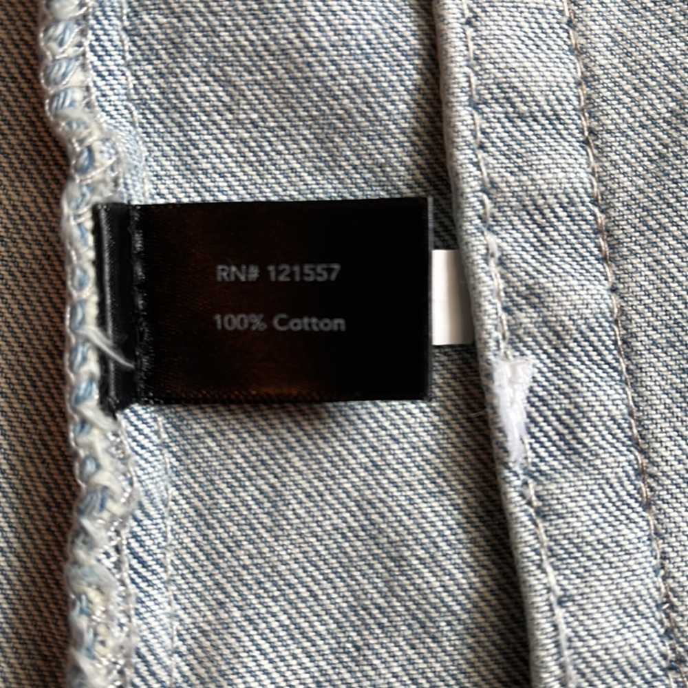 NWT Boston Proper Pearl Embellished Denim Jacket - originally $195! - Picture 8 of 11